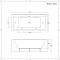 Whirlpool-Badewanne 1700mm x 800mm mit zwei Rückenschrägen Schwarz - Breeze