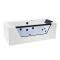 Whirlpool-Badewanne 1700mm x 800mm mit zwei Rückenschrägen Schwarz - Breeze