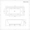 Whirlpool-Badewanne 1700mm x 800mm mit zwei Rückenschrägen Schwarz - Breeze