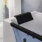 Whirlpool-Badewanne 1700mm x 800mm mit zwei Rückenschrägen Schwarz - Breeze