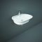 Hängewaschbecken, oval, 650mm x 460mm, 1 Hahnloch – Glanz-Weiß – RAK Sensation x Hudson Reed