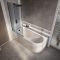 Eckbadewanne inkl. Badewannenaufsatz mit getöhntem Glas 1700mm x 725mm – Links- oder Rechtsbündig – Otterton