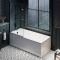 Traditionelle Duschbadewanne inkl. Badewannenaufsatz in Schwarz – Größe, Seiten- & Endverkleidung wählbar – Richmond