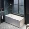 Traditionelle Duschbadewanne inkl. Badewannenaufsatz in Chrom – Größe, Seiten- & Endverkleidung wählbar – Richmond