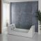 Whirlpool-Badewanne 1800mm x 800mm mit einer Rückenschräge Chrom - Breeze