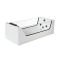 Whirlpool-Badewanne 1800mm x 800mm mit einer Rückenschräge Schwarz - Breeze