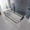 Whirlpool-Badewanne 1800mm x 800mm mit einer Rückenschräge Schwarz - Breeze