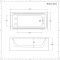 Whirlpool-Badewanne 1800mm x 800mm mit einer Rückenschräge Schwarz - Breeze