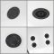 Whirlpool-Badewanne 1800mm x 800mm mit einer Rückenschräge Schwarz - Breeze