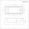 Whirlpool-Badewanne 1800mm x 800mm mit einer Rückenschräge Schwarz - Breeze