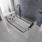 Whirlpool-Badewanne 1800mm x 800mm mit einer Rückenschräge Schwarz - Breeze