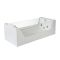 Whirlpool-Badewanne 1800mm x 800mm mit einer Rückenschräge Chrom - Breeze