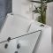 Whirlpool-Badewanne 1800mm x 800mm mit einer Rückenschräge Chrom - Breeze