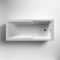 Rechteck-Badewanne mit Duschzone inkl. Badewannenaufsatz in Chrom 1700mm x 750mm, Seiten- & Endverkleidung wählbar – Sandford