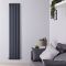Design Heizkörper Vertikal (Doppellagig) 1780mm x 236mm | Anthrazit - Revive