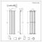 Design Heizkörper Vertikal (Einlagig) 1780mm x 420mm | Anthrazit - Delta