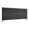 Design Heizkörper Horizontal Mattschwarz 590mm x 1780mm 2066W (doppellagig) - Revive