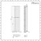 Design Heizkörper Vertikal Chrom 1800mm x 375mm 556W (einlagig) - Delta