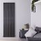 Design Heizkörper Vertikal Schwarz 1780mm x 590mm 1487W (einlagig) - Revive