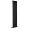 Design Heizkörper Vertikal Mattschwarz 1780mm x 354mm 892W (einlagig) - Revive