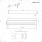 Design Heizkörper Horizontal Weiß 354mm x 1780mm 888W (einlagig) - Revive