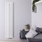 Design Heizkörper Mittelanschluss Vertikal Weiß 1780mm x 354mm 1301W (doppellagig) - Revive Caldae
