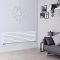 Design Heizkörper (einlagig) horizontal – 427mm x 1780mm - Weiß – Sloane