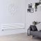 Design Heizkörper (einlagig) horizontal – 354mm x 1780mm - Weiß – Sloane