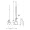 Elektrischer Design Heizkörper Vertikal  1800mm x 400mm, inkl. 1000W Heizelement - Anthrazit - Rubi