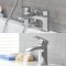 1-Loch-Einhebelmischer und 2-Loch-Wannenrandarmatur - inkl. Handbrausenset - Chrom - Razor