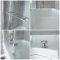 Begehbare Badewanne mit Duschzone, eckig, 1700mm x 850mm – inkl. Badewannenaufsatz, Seiten- & Endverkleidung – links- oder rechtsbündig – Merso