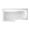 Begehbare Badewanne mit Duschzone, eckig, 1700mm x 850mm – inkl. Badewannenaufsatz, Seiten- & Endverkleidung – links- oder rechtsbündig – Merso