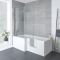 Begehbare Badewanne mit Duschzone, eckig, 1700mm x 850mm – inkl. Badewannenaufsatz, Seiten- & Endverkleidung – links- oder rechtsbündig – Merso