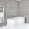 Eckbadewanne mit Schürze, 1500mm x 1000mm – links oder rechtsbündig – Ashbury