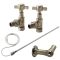 Retro-Badheizkörper, Mischbetrieb - 930mm x 620mm, WLAN-Thermostat und Kabelabdeckung wählbar – Dunkles Gold/Weiß – Elizabeth