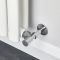 Heizkörper-Winkelventilset manuell, für 15mm Kupferrohre – Chrom