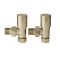 Winkelventile in satiniertem Gold im Paar - manuell – Hudson Reed