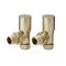 Winkelventile in satiniertem Gold im Paar - manuell – Hudson Reed
