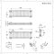Gliederheizkörper (3-Säulen) Horizontal 300mm x 1010mm - Lackiertes Rohmetall – Regent