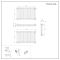 Gliederheizkörper (3-Säulen) Horizontal 600mm x 1010mm - Lackiertes Rohmetall – Regent