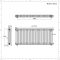 Traditioneller Gliederheizkörper (3-Säulen) Horizontal | 600mm x 1415mm  - Anthrazit - Regent