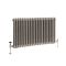 Gliederheizkörper (2-säulig), horizontal | Größe wählbar | Metallisches Silber – Regent