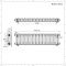 Traditioneller Gliederheizkörper (3-Säulen) Horizontal | 300mm x 1190mm  - Anthrazit - Regent