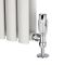 Heizkörperwinkelventil-Set Thermostatisch Chrom inkl. Multiadapter für 15mm Kupferrohre im Set