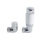 Heizkörper-Eckventilset, Thermostatisch – Chrom/Weiß
