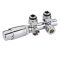 Mittelanschlussgarnitur Eck-Ausführung Thermostatisch Chrom inkl. Multiadapter für 14mm Multiverbundrohre im Set