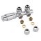 Mittelanschlussgarnitur Eck-Ausführung Manuell & thermostatisch Chrom inkl. Multiadapter für 16mm Multiverbundrohre im Set