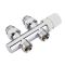 Hudson Reed - Chrom Hahnblockventil, gerade mit Chrom-THV und auswählbaren Adaptern