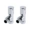 Modernes Winkel-Ventil Paar – Chrom – Select