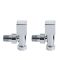 Eckiges Winkel-Ventil Paar – Chrom – Select